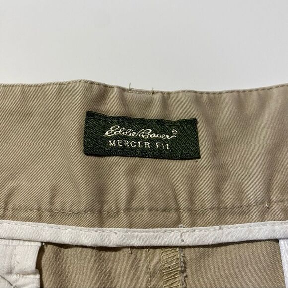 Eddie Bauer Mercer Fit Chino Khaki Shorts Women's Size 12 100% Cotton - Picture 11 of 14
